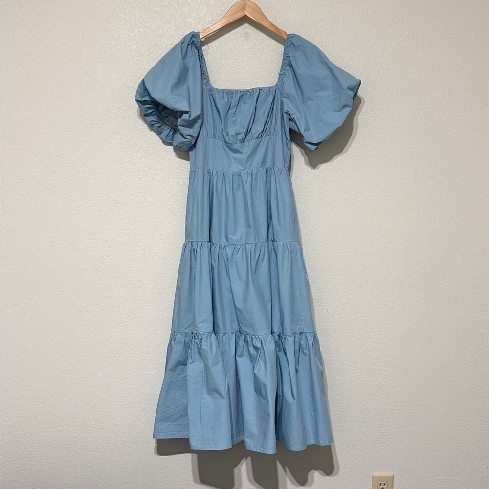 Baltic Born Elegant Cindy Blue Puff Sleeve Dress - Picture 2 of 8